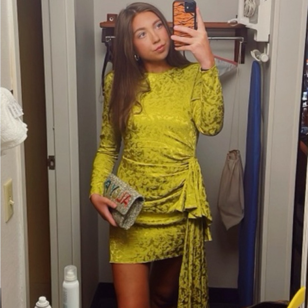 Lovers + Friends Chartreuse/Yellow dress